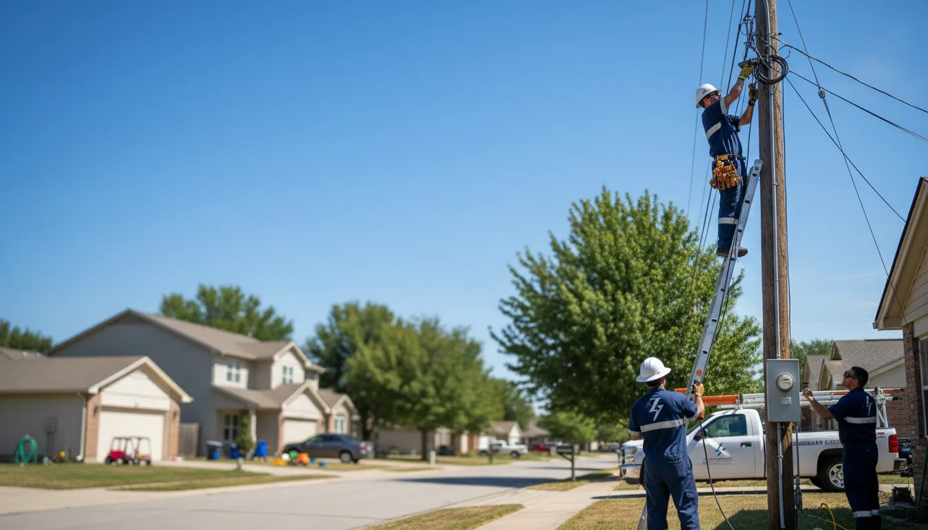 Residential electrician providing installation services in North Newton, KS